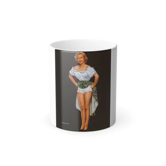 Virginia Mayo #222 - Photoplay Pin-Ups Magazine Issue #01 (Vintage Female Icons) Color Changing Mug 11oz-11oz-Go Mug Yourself
