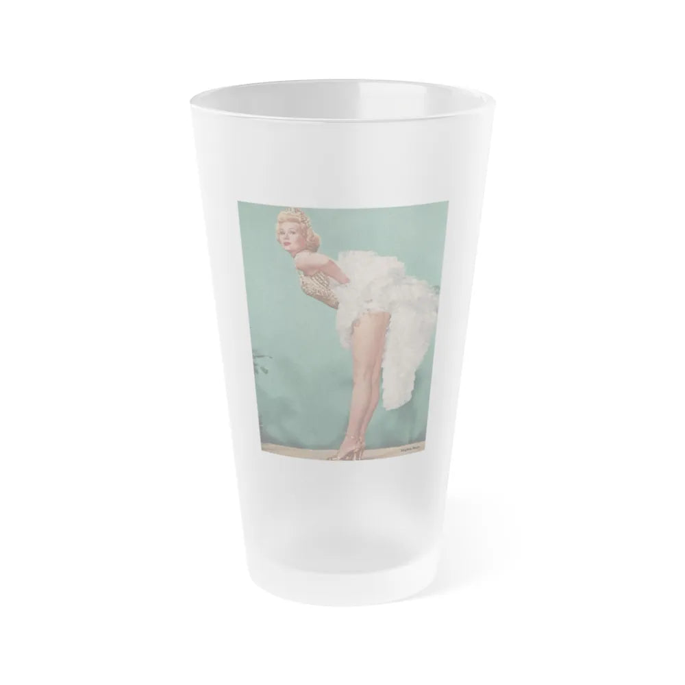 Virginia Mayo #223 - Photoplay Pin-Ups Magazine Issue #05 (Vintage Female Icon) Frosted Pint Glass 16oz-16oz-Frosted-Go Mug Yourself