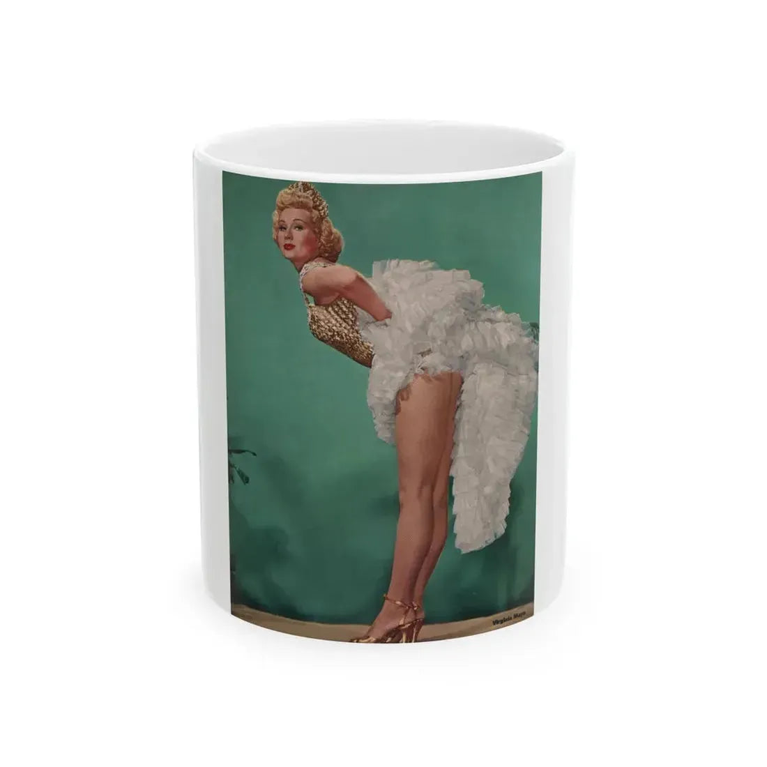 Virginia Mayo #223 - Photoplay Pin-Ups Magazine Issue #05 (Vintage Female Icon) White Coffee Mug 11oz - Go Mug Yourself