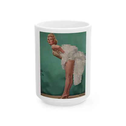 Virginia Mayo #223 - Photoplay Pin-Ups Magazine Issue #05 (Vintage Female Icon) White Coffee Mug 15oz - Go Mug Yourself