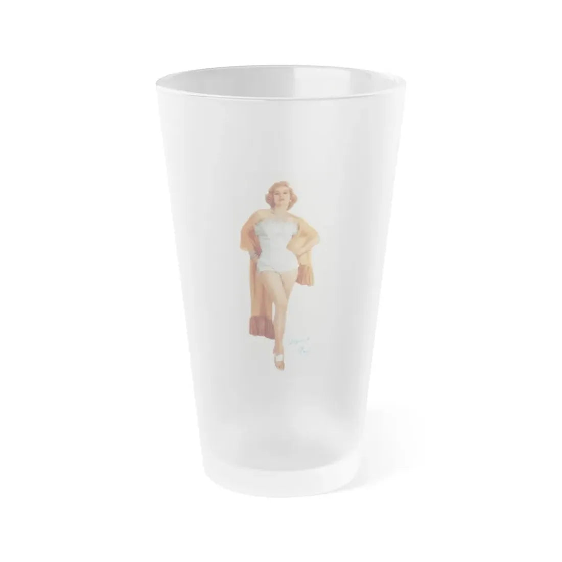 Virginia Mayo #225 - Modern Screen Pin-Ups Magazine Issue #01 (Vintage Female Icon) Frosted Pint Glass 16oz 16oz Frosted - Go Mug Yourself