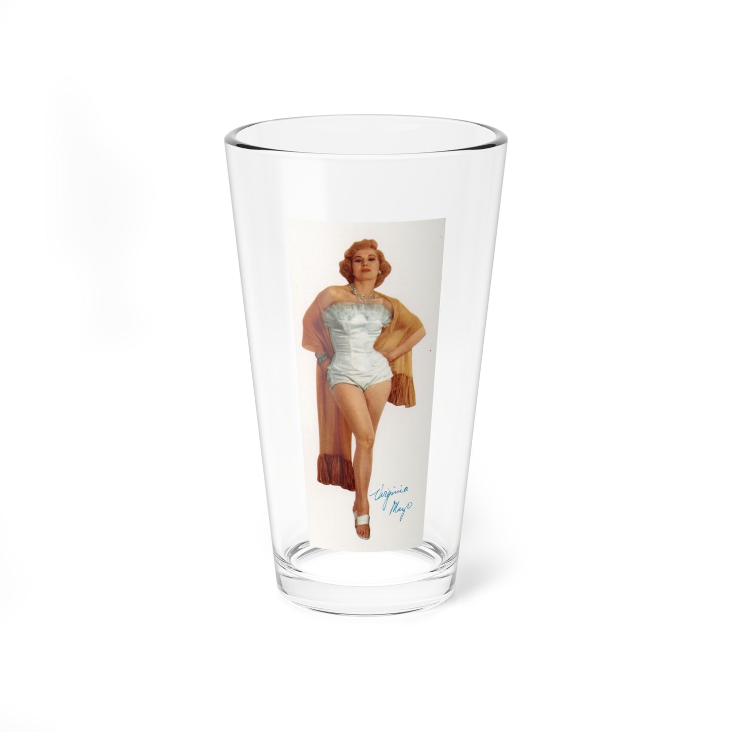 Virginia Mayo #225 - Modern Screen Pin-Ups Magazine Issue #01 (Vintage Female Icon) Pint Glass 16oz-16oz-Go Mug Yourself