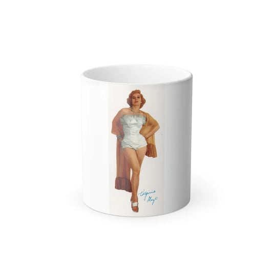 Virginia Mayo #225 - Modern Screen Pin-Ups Magazine Issue #01 (Vintage Female Icons) Color Changing Mug 11oz-11oz-Go Mug Yourself