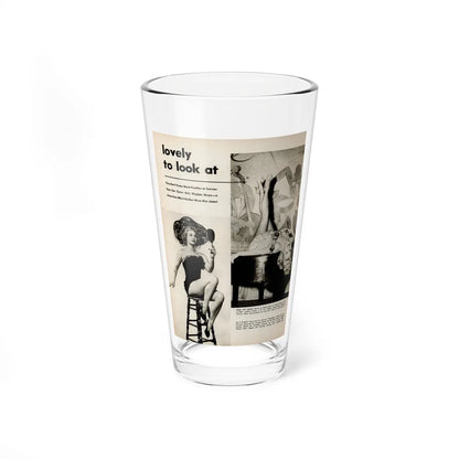 Virginia Mayo #227 - 1 Page, Medium Sized 2 B&W Photos & Captions from Movie Star Magazine Circa Late '40s (Vintage Female Icon) Pint Glass 16oz 16oz - Go Mug Yourself