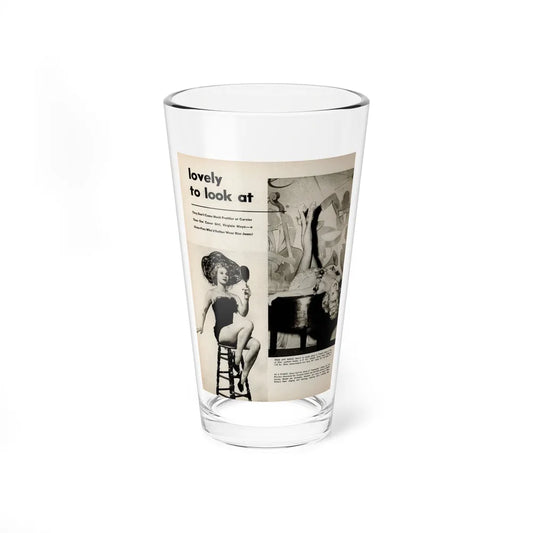 Virginia Mayo #227 - 1 Page, Medium Sized 2 B&W Photos & Captions from Movie Star Magazine Circa Late '40s (Vintage Female Icon) Pint Glass 16oz 16oz - Go Mug Yourself