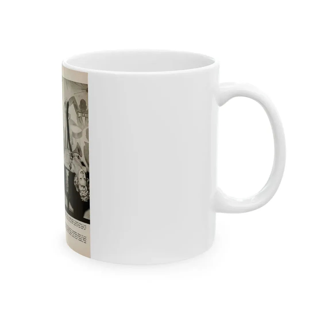Virginia Mayo #227 - 1 Page, Medium Sized 2 B&W Photos & Captions from Movie Star Magazine Circa Late '40s (Vintage Female Icon) White Coffee Mug - Go Mug Yourself