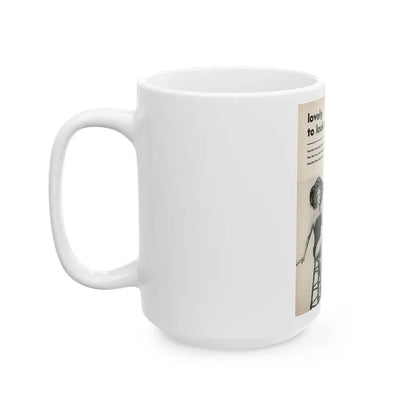 Virginia Mayo #227 - 1 Page, Medium Sized 2 B&W Photos & Captions from Movie Star Magazine Circa Late '40s (Vintage Female Icon) White Coffee Mug - Go Mug Yourself