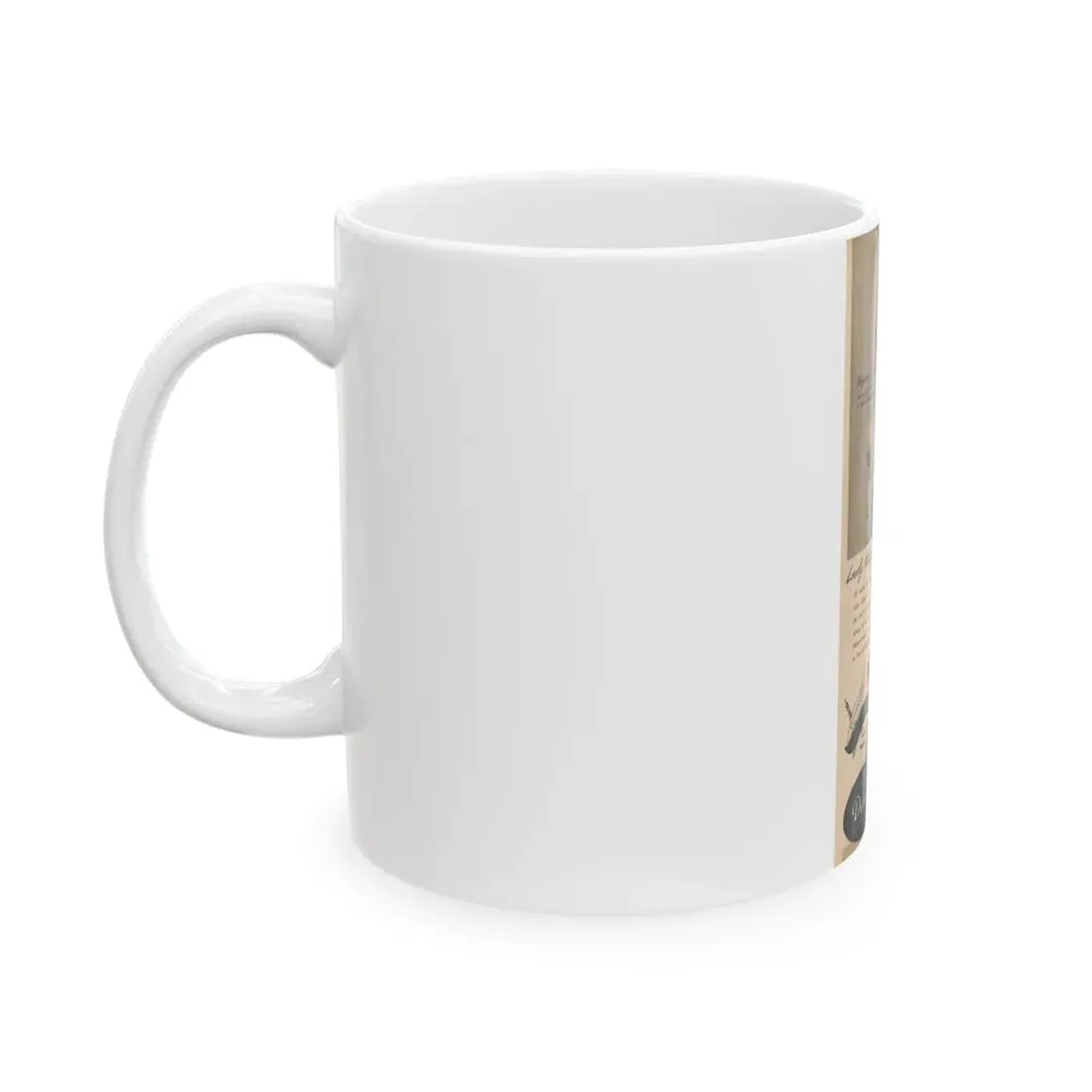 Virginia Mayo #228 - B&W Jewlrey Add with, Head & Shoulder Glamour Shot Circa between 1949-1950 (Vintage Female Icon) White Coffee Mug - Go Mug Yourself