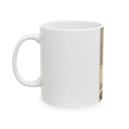 Virginia Mayo #228 - B&W Jewlrey Add with, Head & Shoulder Glamour Shot Circa between 1949-1950 (Vintage Female Icon) White Coffee Mug - Go Mug Yourself