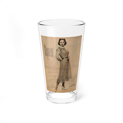 Virginia Mayo #229 - 1 Full Page Fashion Photo & Caption from Movie Fan Magazine Circa Late 40's or 50's (Vintage Female Icon) Pint Glass 16oz 16oz - Go Mug Yourself