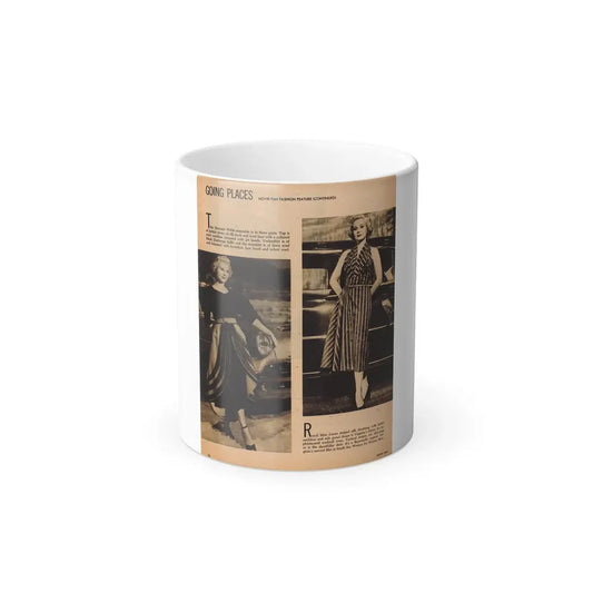 Virginia Mayo #231 - 1 Page, 2 Medium Sized B&W Photos & 2 Short Articles (Vintage Female Icon) Color Changing Mug 11oz Default Title 11oz - Go Mug Yourself