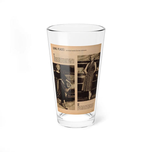 Virginia Mayo #231 - 1 Page, 2 Medium Sized B&W Photos & 2 Short Articles (Vintage Female Icon) Pint Glass 16oz 16oz - Go Mug Yourself