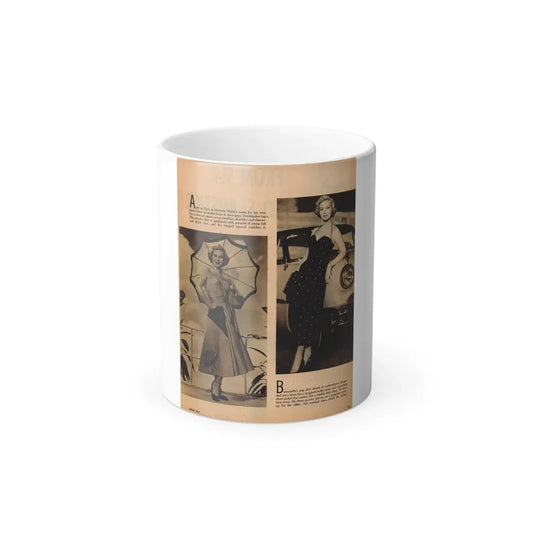 Virginia Mayo #232 - 1 Page, 2 Medium B&W Photos & 2 Short Articles (Vintage Female Icon) Color Changing Mug 11oz 11oz - Go Mug Yourself