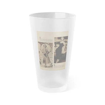 Virginia Mayo #232 - 1 Page, 2 Medium B&W Photos & 2 Short Articles (Vintage Female Icon) Frosted Pint Glass 16oz 16oz Frosted - Go Mug Yourself