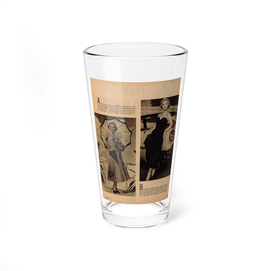 Virginia Mayo #232 - 1 Page, 2 Medium B&W Photos & 2 Short Articles (Vintage Female Icon) Pint Glass 16oz 16oz - Go Mug Yourself