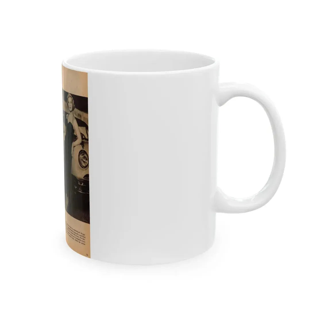 Virginia Mayo #232 - 1 Page, 2 Medium B&W Photos & 2 Short Articles (Vintage Female Icon) White Coffee Mug - Go Mug Yourself