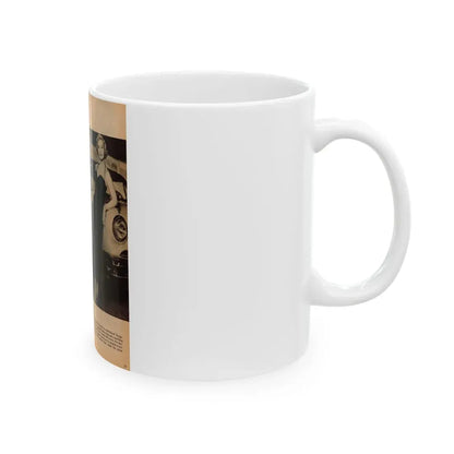 Virginia Mayo #232 - 1 Page, 2 Medium B&W Photos & 2 Short Articles (Vintage Female Icon) White Coffee Mug - Go Mug Yourself