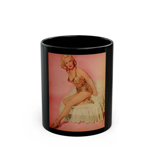 Virginia Mayo #233 - 1 Full Page Color Pin-Up Photo Circa Late 40's or 50's (Vintage Female Icon) Black Coffee Mug 11oz - Go Mug Yourself