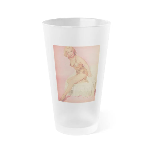 Virginia Mayo #233 - 1 Full Page Color Pin-Up Photo Circa Late 40's or 50's (Vintage Female Icon) Frosted Pint Glass 16oz-16oz-Frosted-Go Mug Yourself