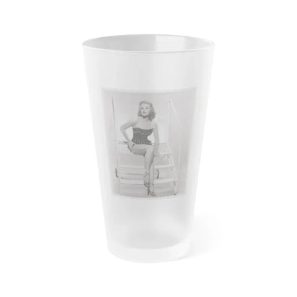 Virginia Mayo #236 - Vintage 8x10 B&W Full Body Vintage Pin-Up Photo circa 50's (Vintage Female Icon) Frosted Pint Glass 16oz 16oz Frosted - Go Mug Yourself