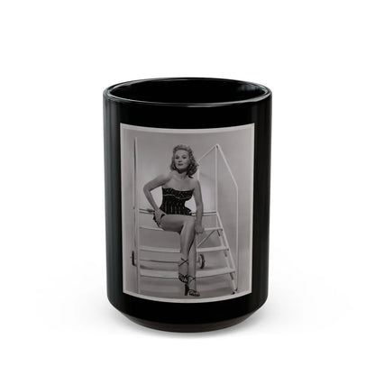 Virginia Mayo #236 - Vintage 8x10 B&W Full Body Vintage Pin-Up Photo circa 50's (Vintage Female Icon) Black Coffee Mug-15oz-Go Mug Yourself