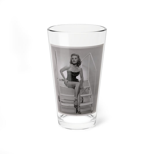 Virginia Mayo #236 - Vintage 8x10 B&W Full Body Vintage Pin-Up Photo circa 50's (Vintage Female Icon) Pint Glass 16oz-16oz-Go Mug Yourself