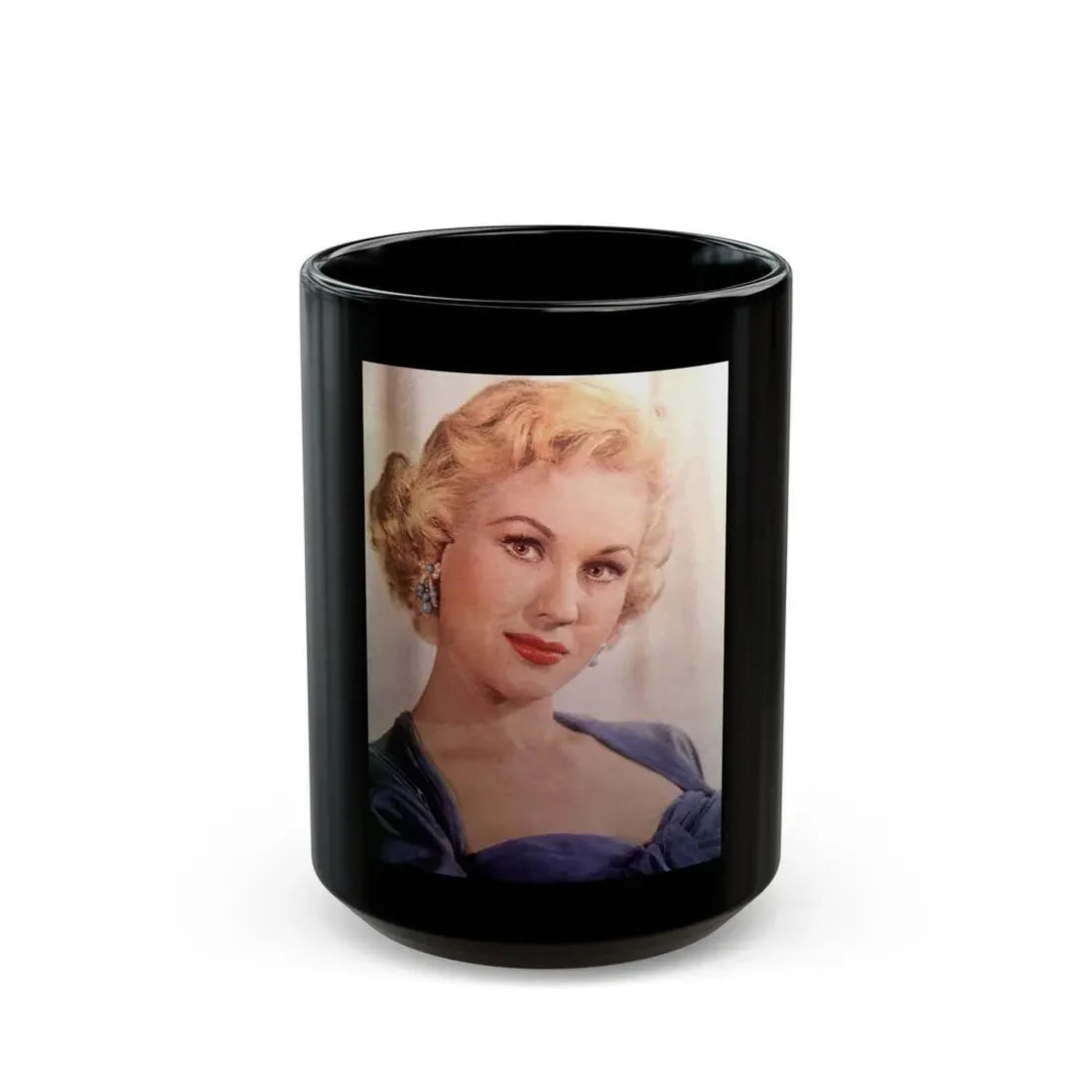 Virginia Mayo #237 (Vintage Female Icon) Black Coffee Mug 15oz - Go Mug Yourself