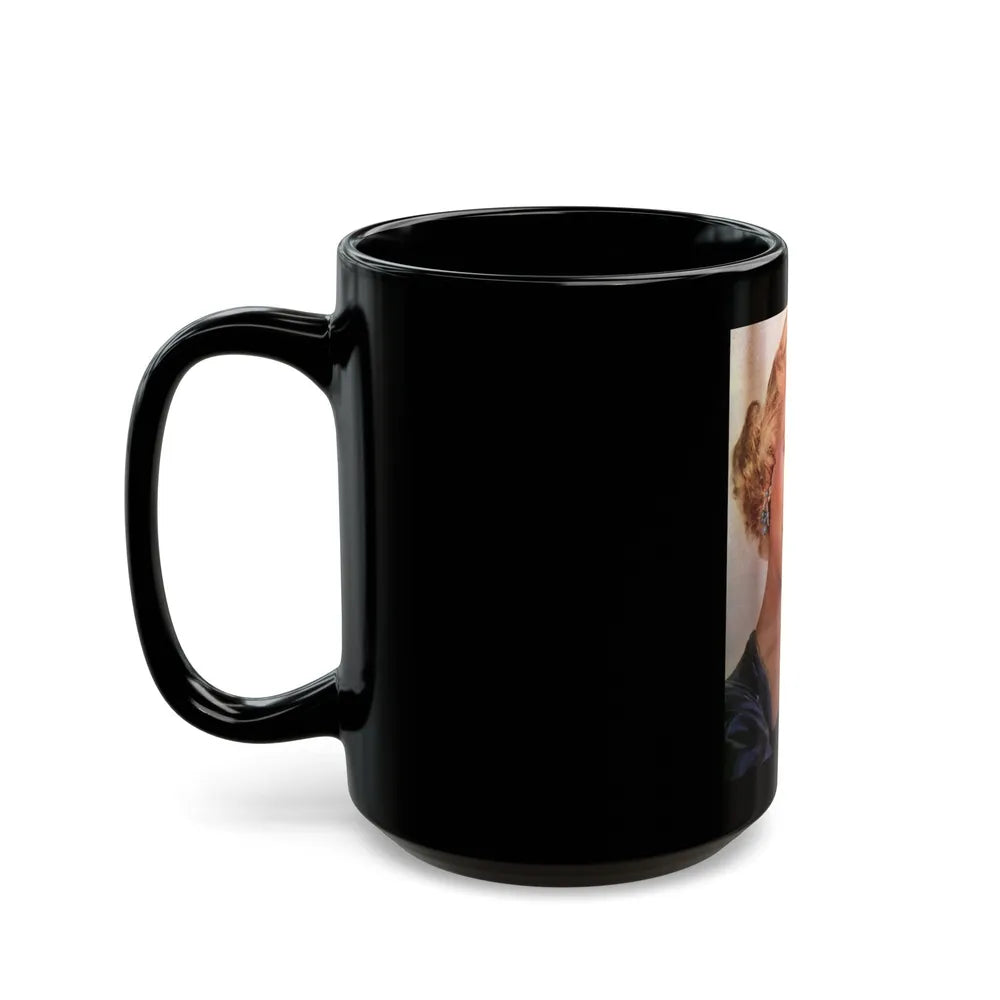 Virginia Mayo #237 (Vintage Female Icon) Black Coffee Mug-Go Mug Yourself