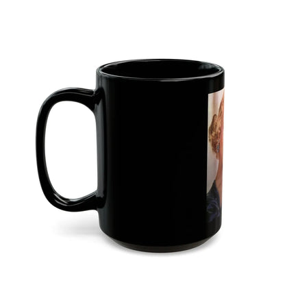 Virginia Mayo #237 (Vintage Female Icon) Black Coffee Mug-Go Mug Yourself