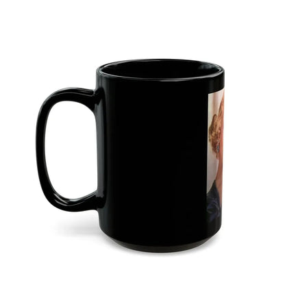 Virginia Mayo #237 (Vintage Female Icon) Black Coffee Mug - Go Mug Yourself