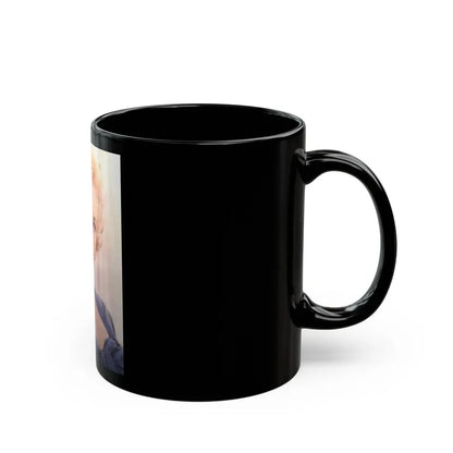 Virginia Mayo #237 (Vintage Female Icon) Black Coffee Mug - Go Mug Yourself