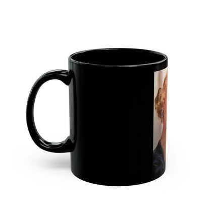 Virginia Mayo #237 (Vintage Female Icon) Black Coffee Mug - Go Mug Yourself