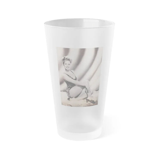 Virginia Mayo #239 (Vintage Female Icon) Frosted Pint Glass 16oz-16oz-Frosted-Go Mug Yourself