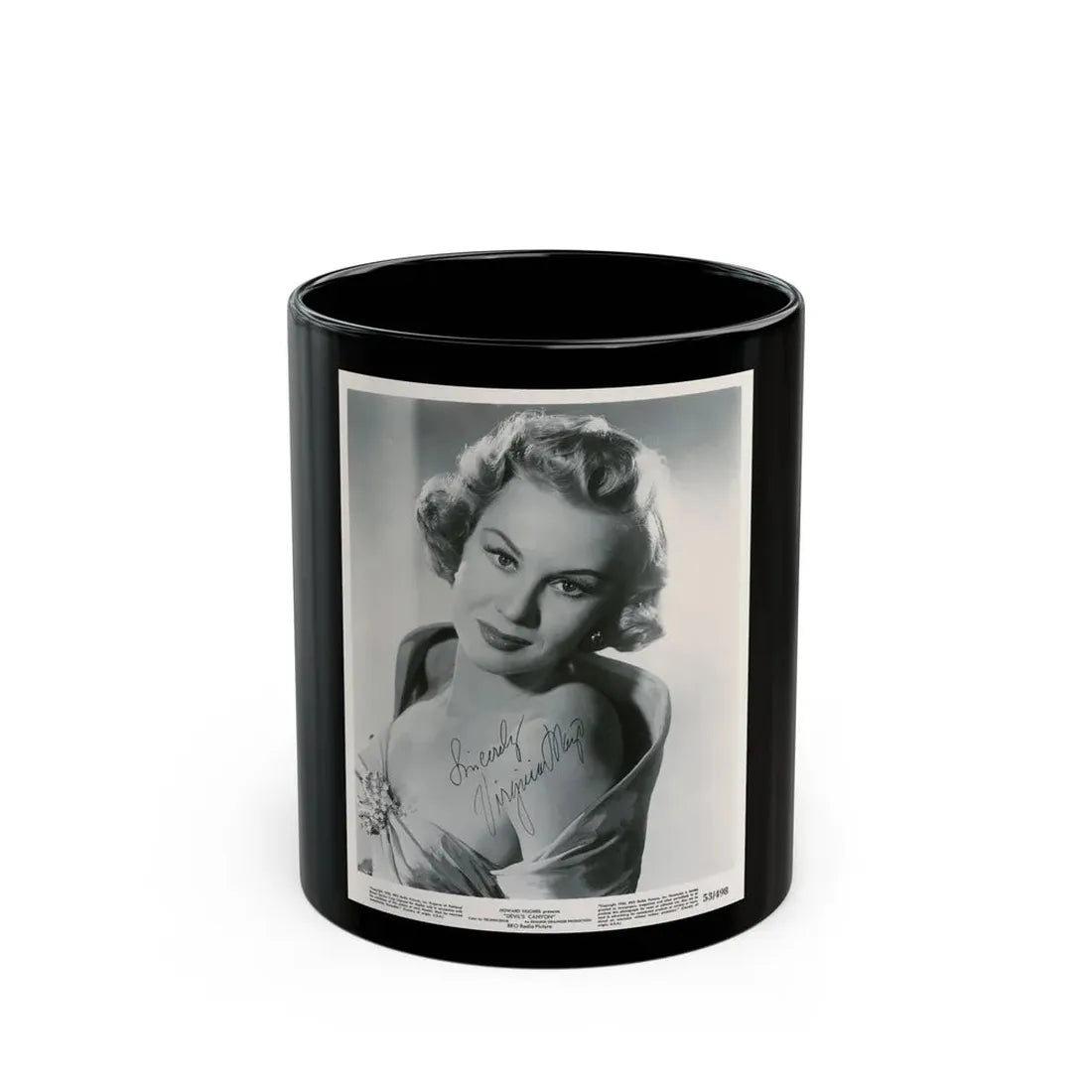 Virginia Mayo #240 (Vintage Female Icon) Black Coffee Mug 11oz - Go Mug Yourself