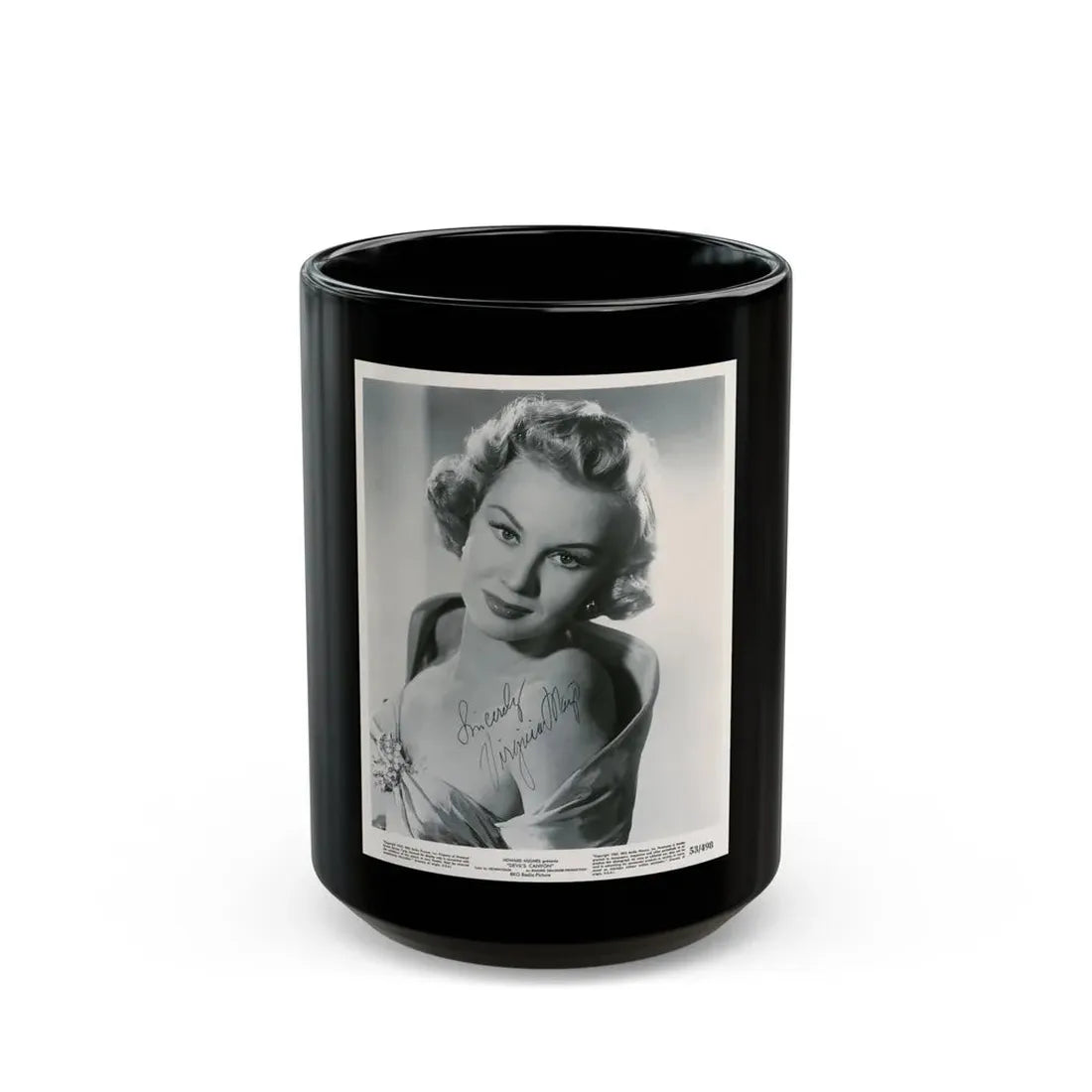 Virginia Mayo #240 (Vintage Female Icon) Black Coffee Mug 15oz - Go Mug Yourself