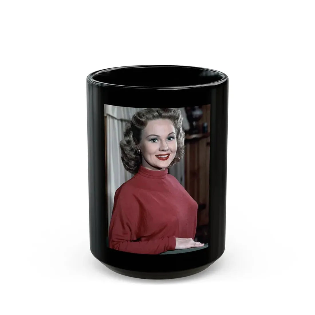 Virginia Mayo #241 (Vintage Female Icon) Black Coffee Mug 15oz - Go Mug Yourself