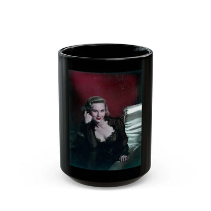 Virginia Mayo #245 (Vintage Female Icon) Black Coffee Mug-15oz-Go Mug Yourself