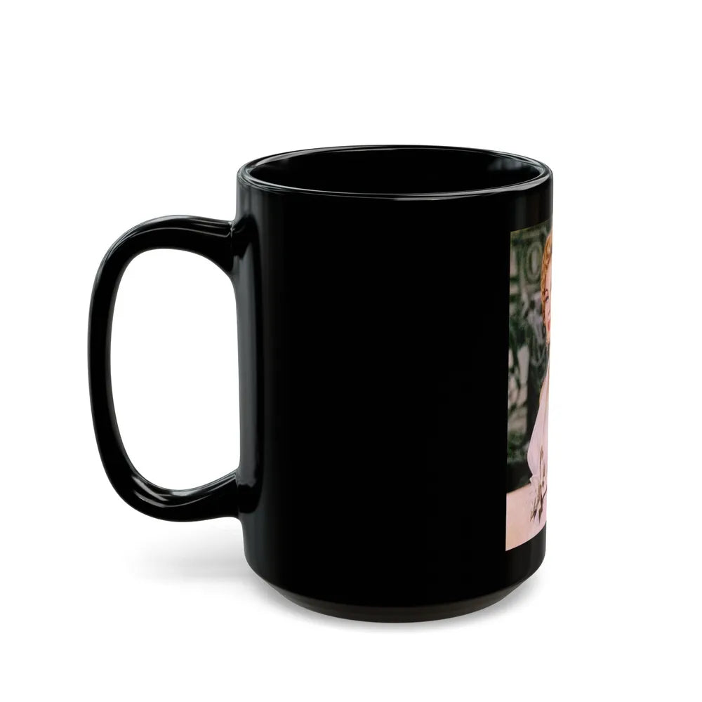 Virginia Mayo #246 (Vintage Female Icon) Black Coffee Mug-Go Mug Yourself