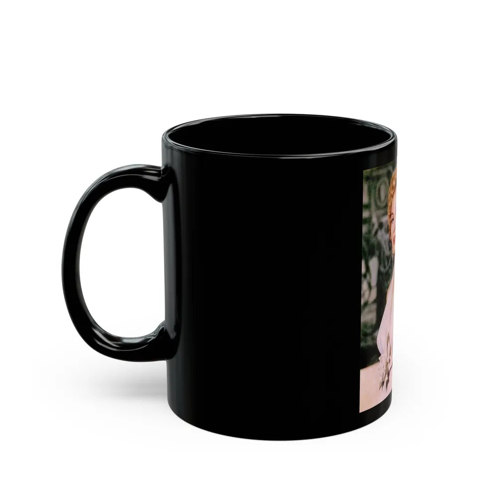 Virginia Mayo #246 (Vintage Female Icon) Black Coffee Mug-Go Mug Yourself