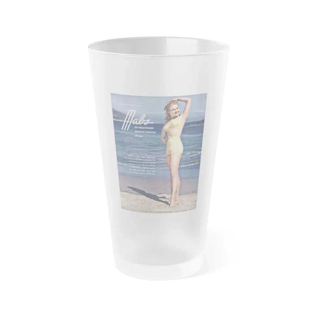 Virginia Mayo #251 (Vintage Female Icon) Frosted Pint Glass 16oz 16oz Frosted - Go Mug Yourself