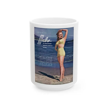 Virginia Mayo #251 (Vintage Female Icon) White Coffee Mug 15oz - Go Mug Yourself