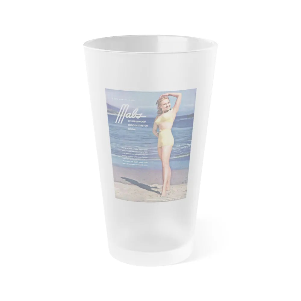 Virginia Mayo #2511 (Vintage Female Icon) Frosted Pint Glass 16oz-16oz-Frosted-Go Mug Yourself