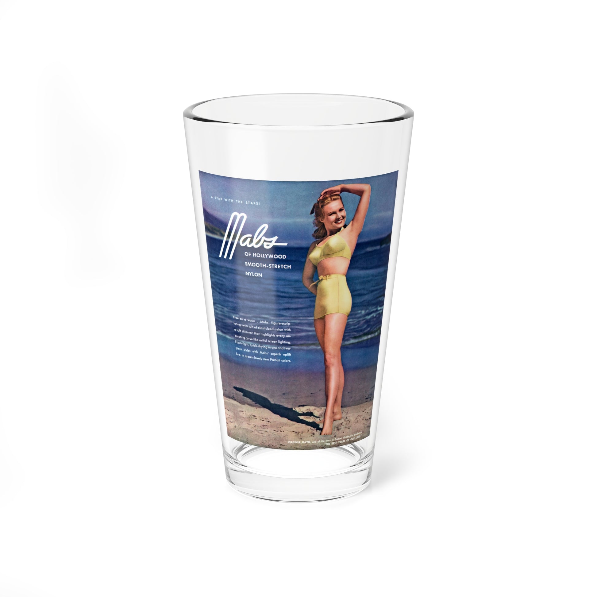 Virginia Mayo #2511 (Vintage Female Icon) Pint Glass 16oz-16oz-Go Mug Yourself