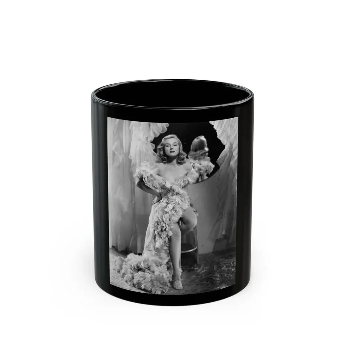 Virginia Mayo #253 (Vintage Female Icon) Black Coffee Mug 11oz - Go Mug Yourself