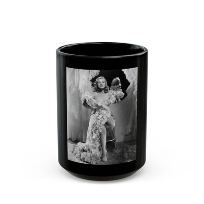 Virginia Mayo #253 (Vintage Female Icon) Black Coffee Mug-15oz-Go Mug Yourself