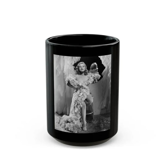 Virginia Mayo #253 (Vintage Female Icon) Black Coffee Mug 15oz - Go Mug Yourself