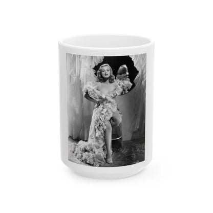 Virginia Mayo #253 (Vintage Female Icon) White Coffee Mug-15oz-Go Mug Yourself