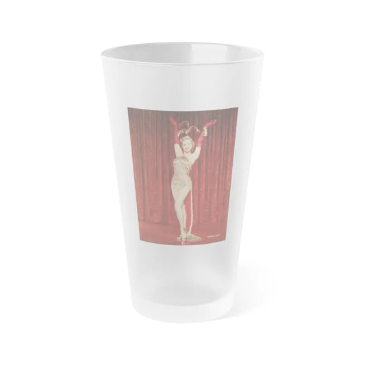 Virginia Mayo #255 (Vintage Female Icon) Frosted Pint Glass 16oz-16oz-Frosted-Go Mug Yourself