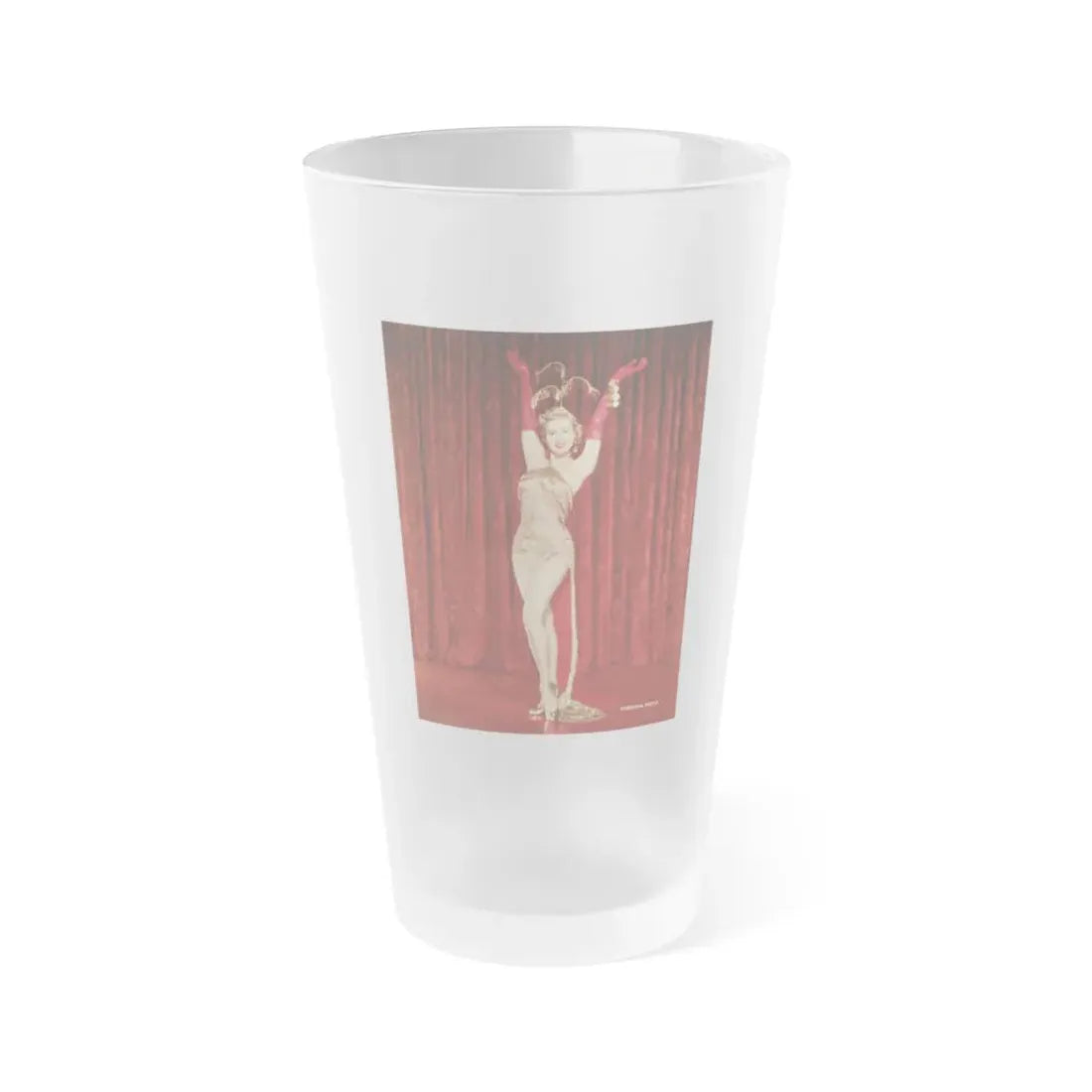 Virginia Mayo #255 (Vintage Female Icon) Frosted Pint Glass 16oz 16oz Frosted - Go Mug Yourself