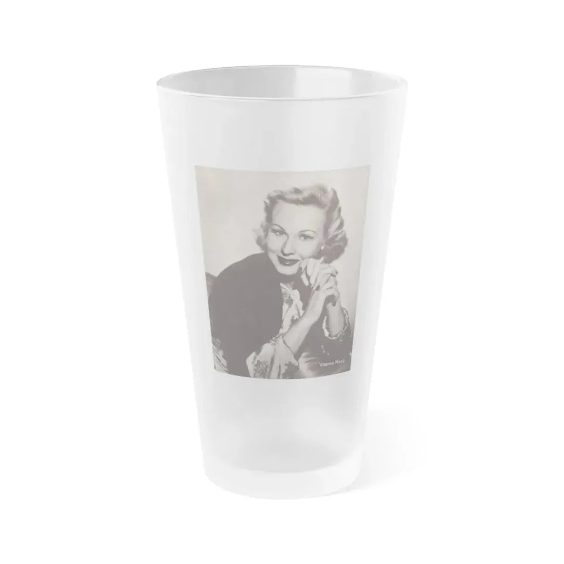 Virginia Mayo #256 (Vintage Female Icon) Frosted Pint Glass 16oz 16oz Frosted - Go Mug Yourself